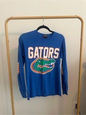 GATORS Blue Long Sleeve Tee with Gator Logo